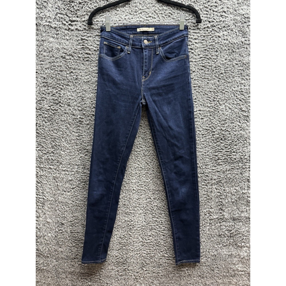 Levi's Women's 721 High Rise Skinny Jeans Size 25 Black 5-Pocket Rinse Wash